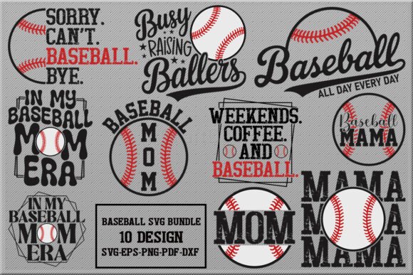 Baseball SVG Bundle Mom SVG Cutting File for Graphics and Crafts