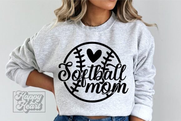 Softball Mom SVG PNG Baseball Mom Graphics and Crafts