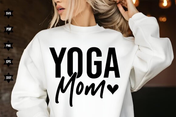Yoga Mom SVG Design for Graphics and Crafts